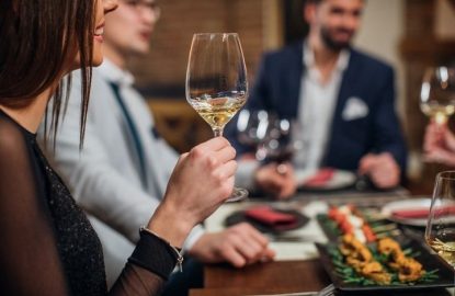 Business dinner with escort girl