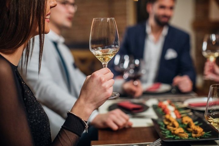 Business dinner with escort girl